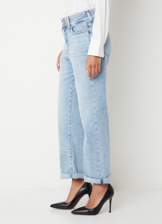 NYDJ Bailey mid waist slim fit jeans met steekzakken - detail 5 camel