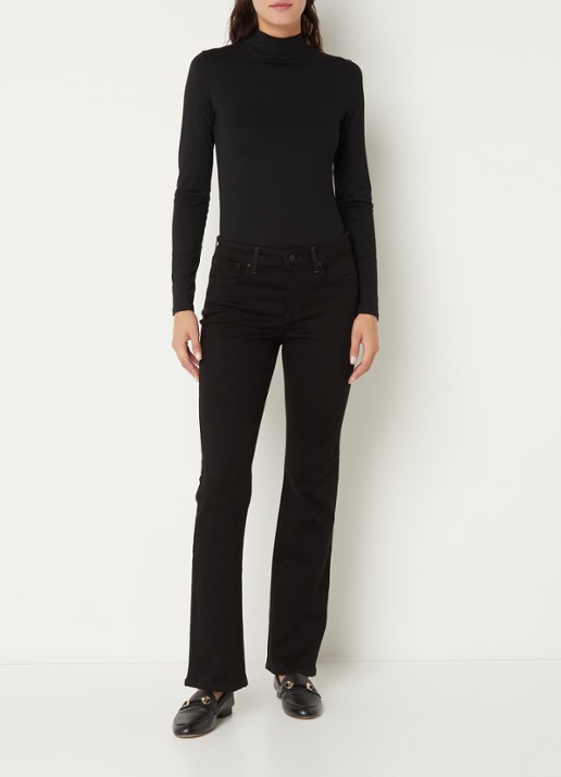 NYDJ Barbara high waist bootcut jeans met stretch - voorkant 2 zwart