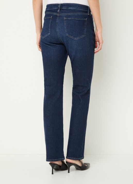 NYDJ Barbara mid waist bootcut jeans met donkere wassing - achterkant 3 indigo