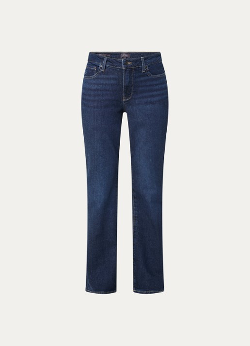 NYDJ Barbara mid waist bootcut jeans met donkere wassing - voorkant 4 indigo