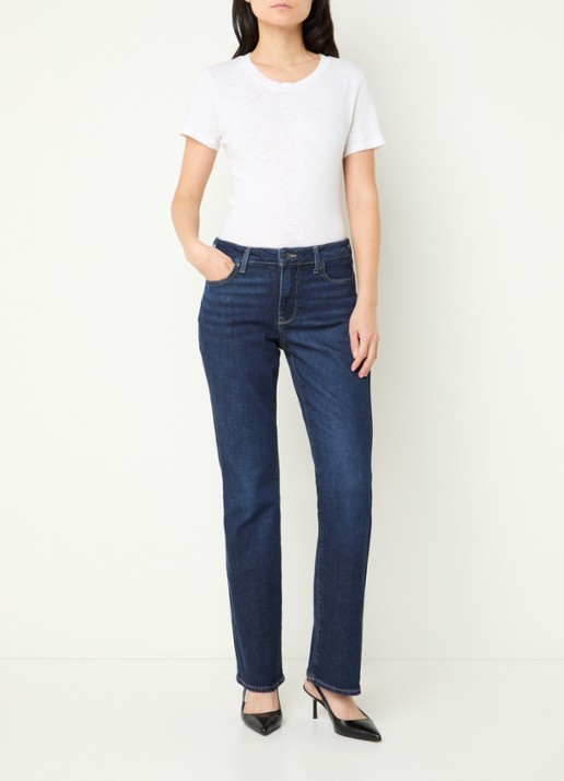 NYDJ Barbara mid waist bootcut jeans met donkere wassing - voorkant 5 indigo