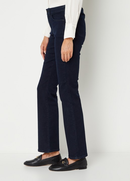 NYDJ Barbara mid waist bootcut jeans met donkere wassing - detail 5 indigo