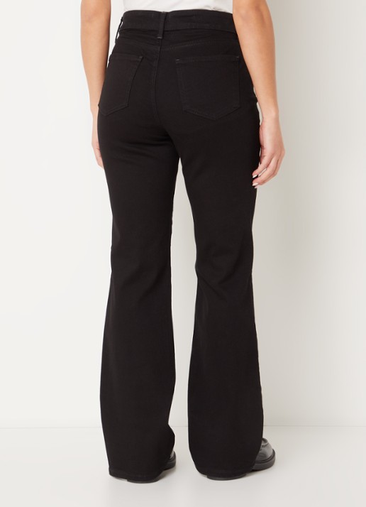 NYDJ Blake high waist flared jeans met gekleurde wassing - achterkant 3 zwart