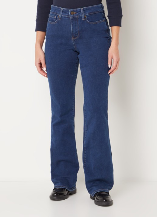 NYDJ Blake high waist flared jeans met stretch - detail 4 donkerblauw