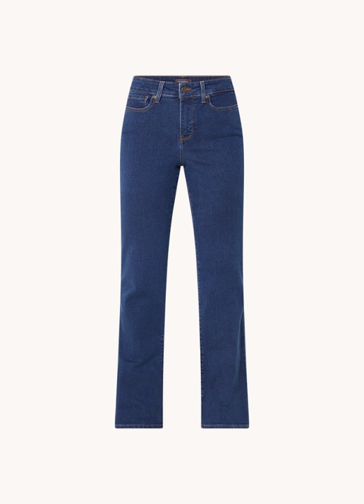 NYDJ Blake high waist flared jeans met stretch - voorkant donkerblauw