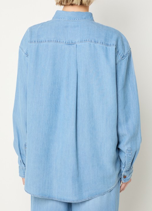 NYDJ Blouse  met borstzak  - achterkant 3 indigo