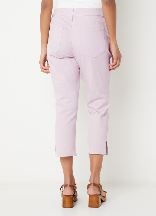 NYDJ Chloe mid waist skinny fit capri broek met gekleurde wassing - achterkant antraciet