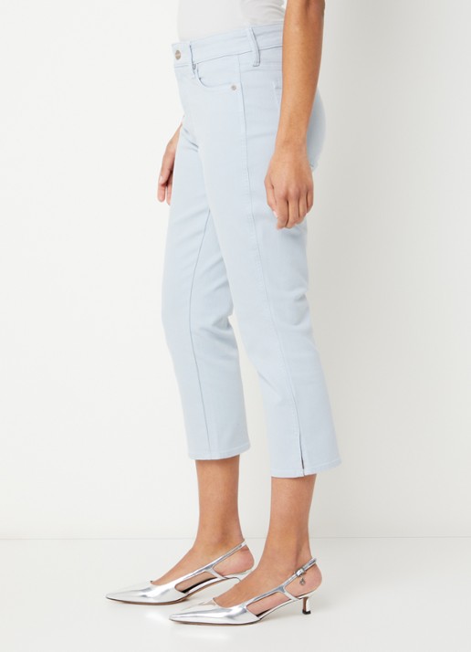 NYDJ Chloe mid waist skinny fit capri broek met gekleurde wassing - detail 5 donkerblauw