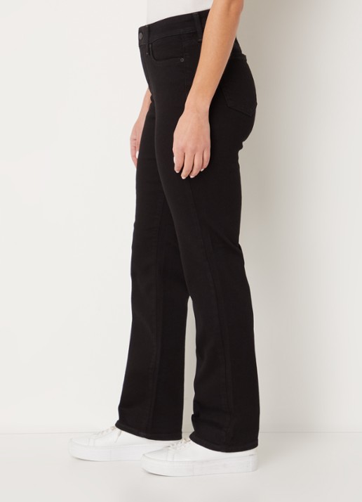 NYDJ Ellison high waist straight leg jeans met gekleurde wassing - detail 3 zwart