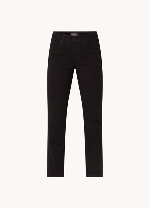 NYDJ Ellison high waist straight leg jeans met gekleurde wassing - voorkant 4 zwart