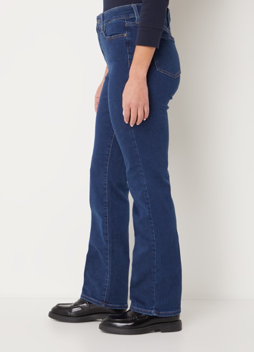 NYDJ Ellison high waist straight leg jeans met stretch - detail 5 donkerblauw