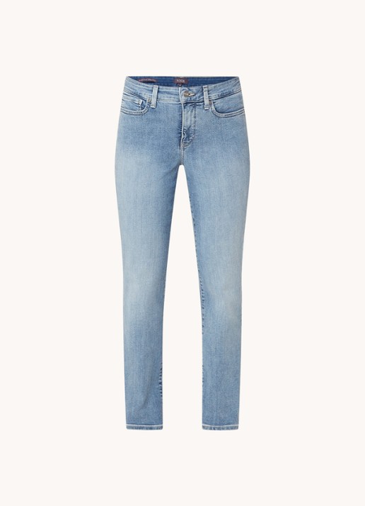 NYDJ Ellison high waist straight leg jeans met stretch - voorkant 4 lichtblauw