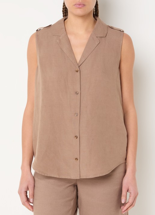 NYDJ Gabrielle mouwloze blouse in linnenblend