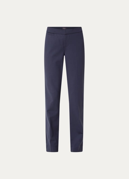 NYDJ High waist slim fit pantalon - voorkant donkerblauw
