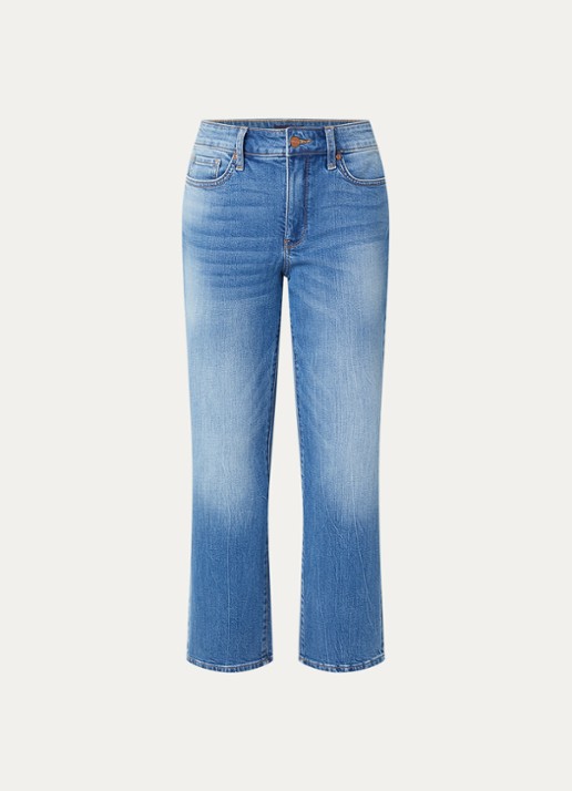NYDJ Mailyn mid waist straight fit jeans met gekleurde wassing - voorkant 3 indigo