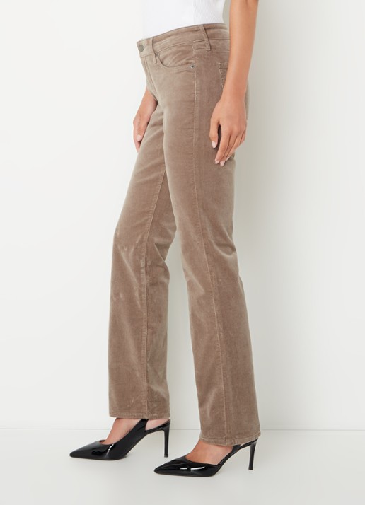 NYDJ Marilyn high waist straight fit chino van corduroy - detail 2 taupe
