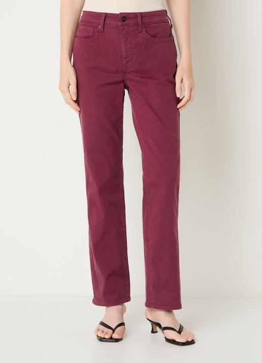 NYDJ Marilyn high waist straight leg jeans met steekzakken