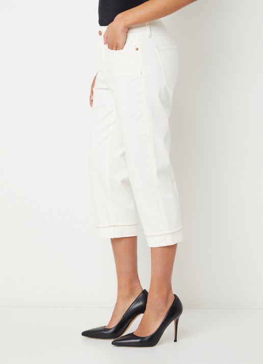 NYDJ Marilyn low waist straight leg jeans met gekleurde wassing - detail 3 wit