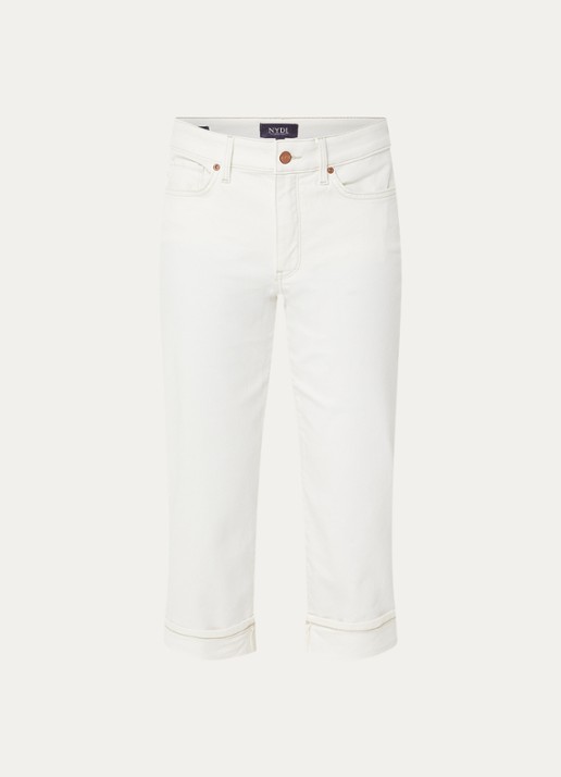 NYDJ Marilyn low waist straight leg jeans met gekleurde wassing - voorkant 4 wit