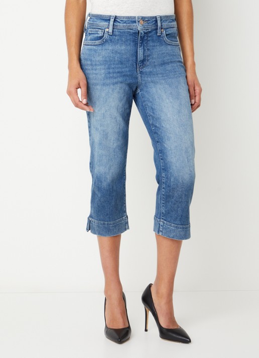 NYDJ Marilyn mid waist slim fit capri broek met steekzakken