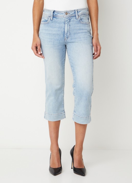 NYDJ Marilyn mid waist slim fit capri broek met steekzakken