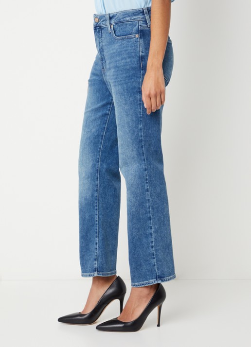 NYDJ Marilyn mid waist slim fit jeans met medium wassing - detail 5 indigo