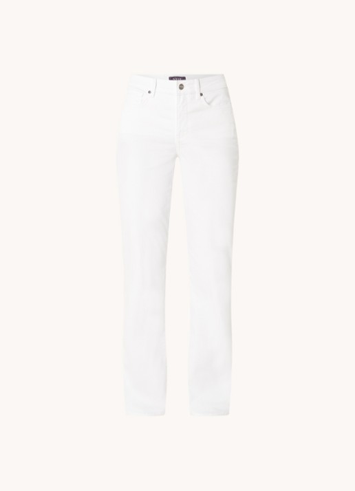 NYDJ Marilyn mid waist straight fit chino met stretch - voorkant 4 wit
