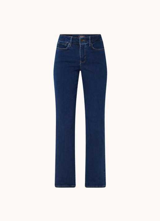 NYDJ Marilyn mid waist straight leg jeans met donkere wassing - voorkant 2 indigo