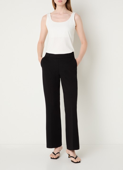 NYDJ Pull On Flare Leg Trouser Blac - voorkant 4 zwart