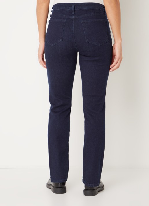 NYDJ Sheri mid waist slim fit jeans met stretch - achterkant 3 donkerblauw