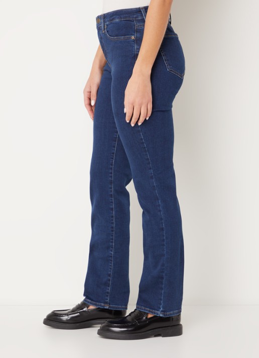 NYDJ Sheri mid waist slim fit jeans met stretch - detail 4 middenblauw
