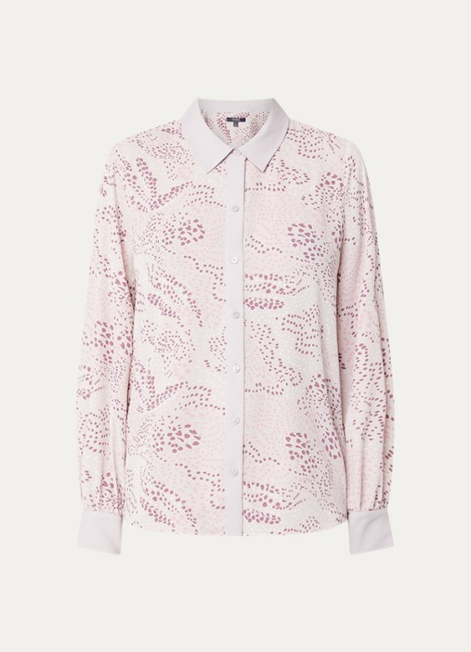 NYDJ Taylor blouse met print - voorkant 2 oudroze