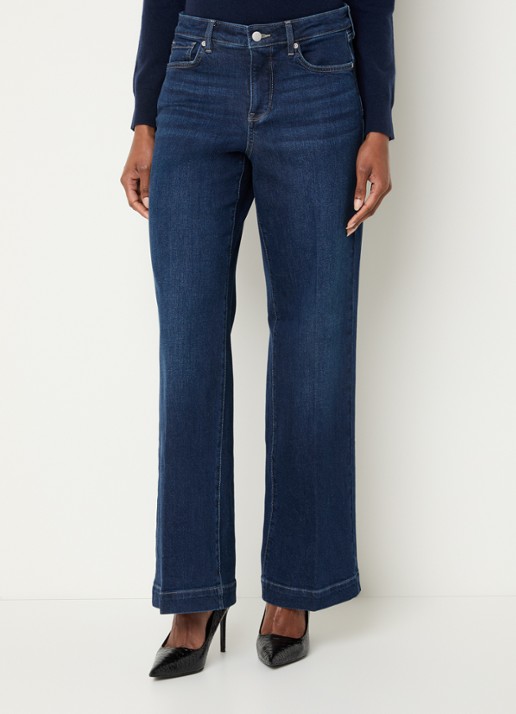 NYDJ Teresa high waist wide leg jeans met steekzakken - detail 2 indigo