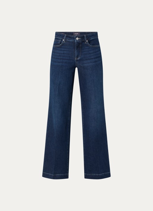 NYDJ Teresa high waist wide leg jeans met steekzakken - voorkant 4 indigo