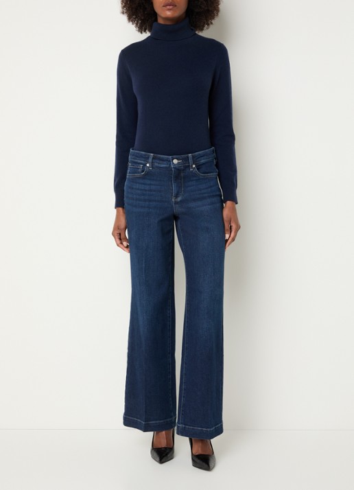 NYDJ Teresa high waist wide leg jeans met steekzakken - voorkant 5 indigo