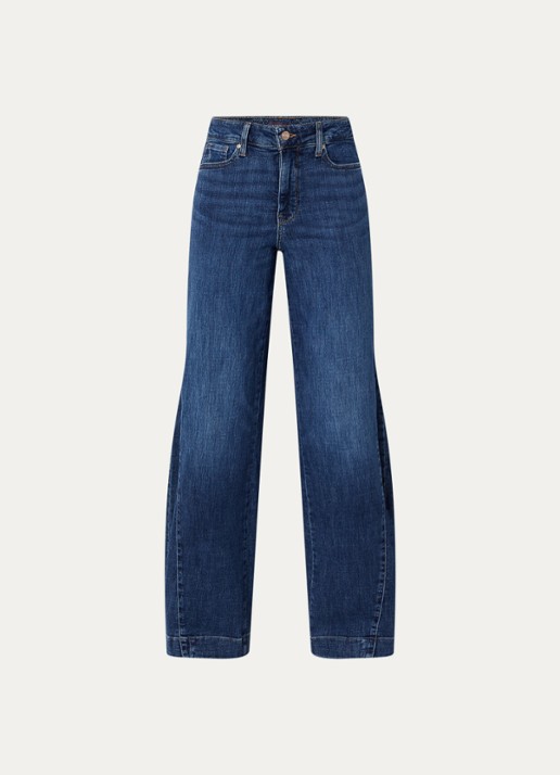 NYDJ Teresa low waist wide fit jeans met steekzakken - voorkant 2 indigo