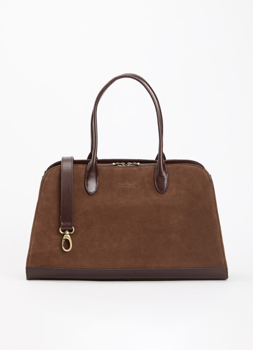 O My Bag Alma schoudertas van suéde met afneembare schouderriem