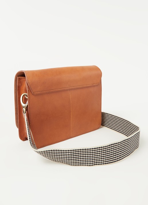 O My Bag Audrey schoudertas van leer - achterkant cognac