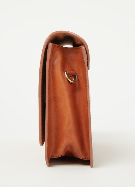 O My Bag Audrey schoudertas van leer - detail 3 cognac