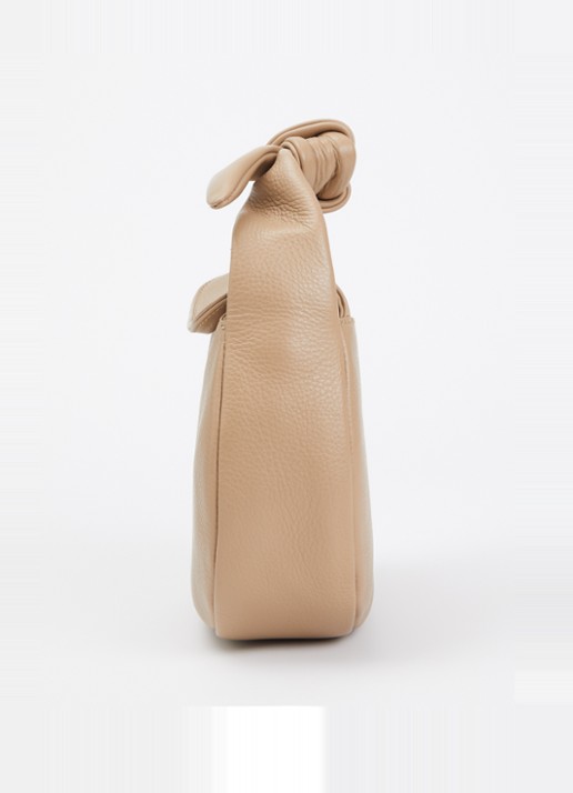 O My Bag Coco Croissant handtas van leer met afneembare schouderriem - detail 3 donkerbeige