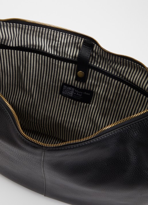 O My Bag Coco Grand schoudertas van leer  - detail zwart
