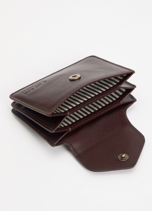 O My Bag Harmonica portemonnee van leer - voorkant 2 bruin