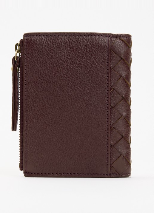 O My Bag Jamie portemonnee van leer - achterkant 3 donkerrood