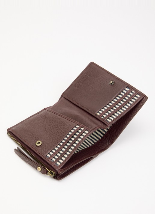 O My Bag Jamie portemonnee van leer - voorkant 2 donkerrood