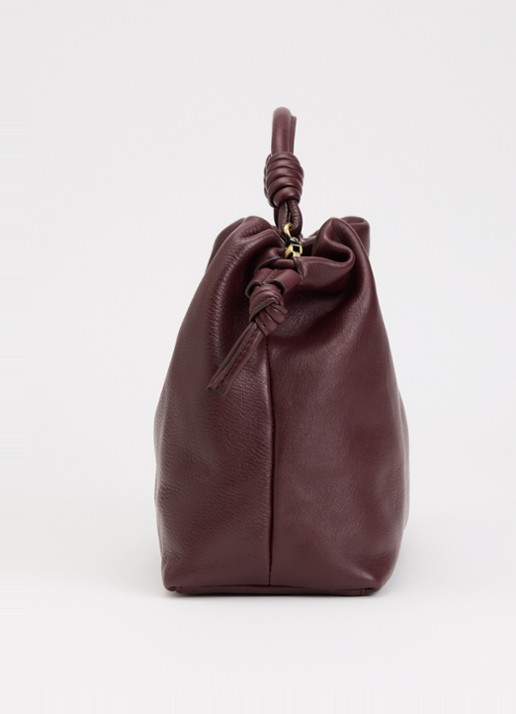 O My Bag Kiki Midi handtas van leer met afneembare schouderriem  - detail 2 kersenrood