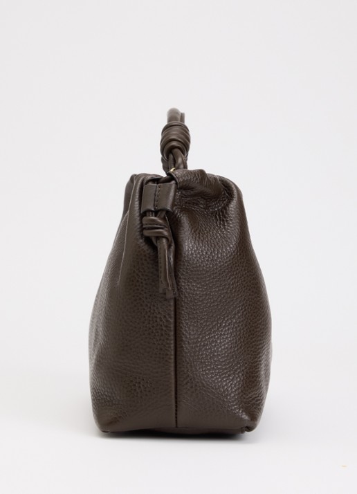 O My Bag Kiki Midi handtas van leer met afneembare schouderriem  - detail 4 chocoladebruin