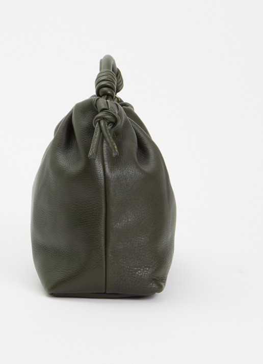 O My Bag Kiki Midi handtas van leer met afneembare schouderriem  - detail 2 mosgroen