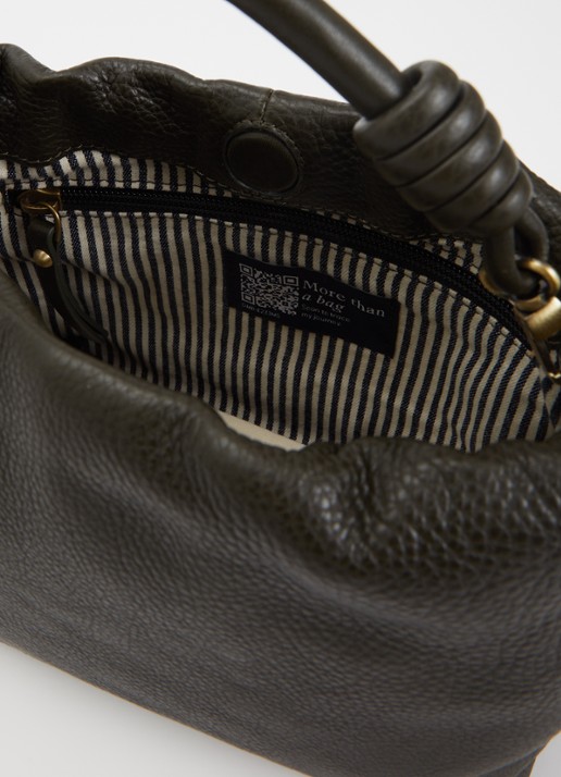 O My Bag Kiki Mini handtas van leer met afneembare schouderriem  - detail 3 mosgroen