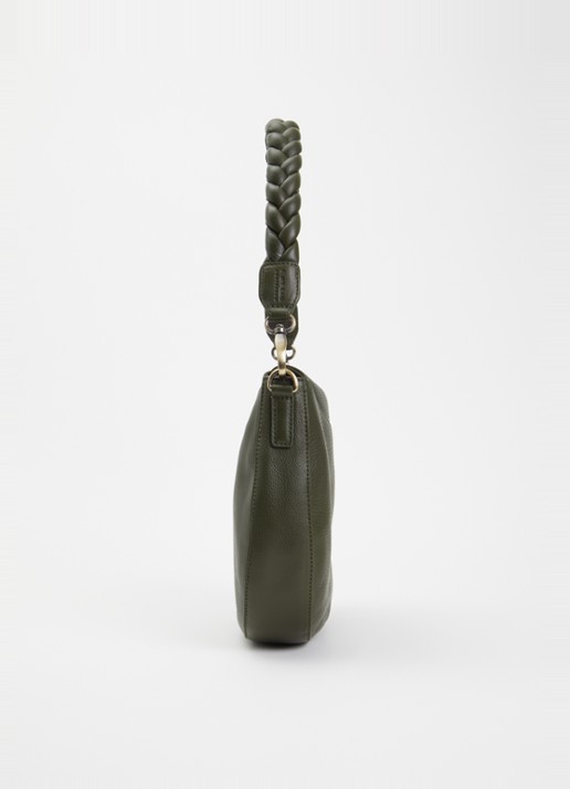 O My Bag Lana handtas van leer met afneembare schouderriem  - detail 4 mosgroen
