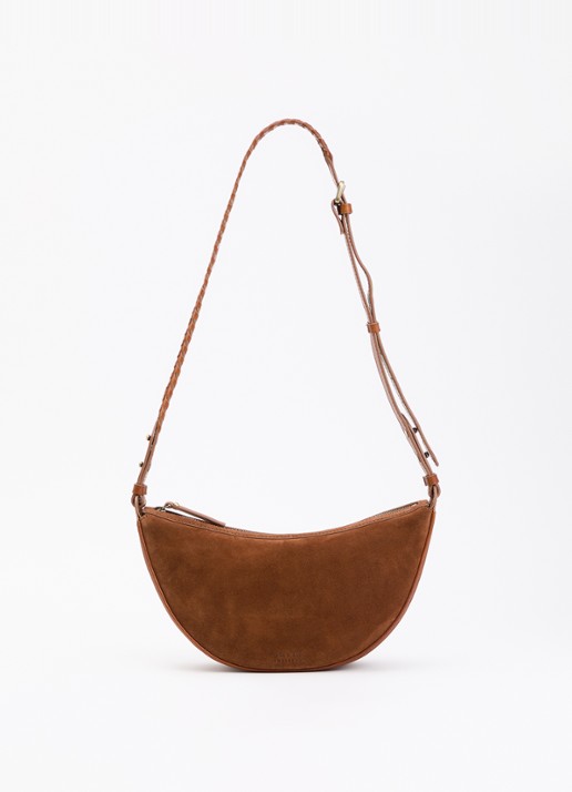 O My Bag Leo Midi crossbodytas van suède